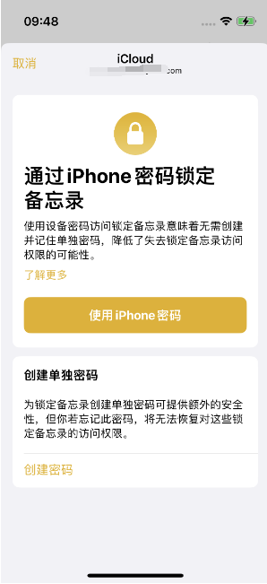 金平苹果14维修店分享iPhone 14备忘录加密方法教程 